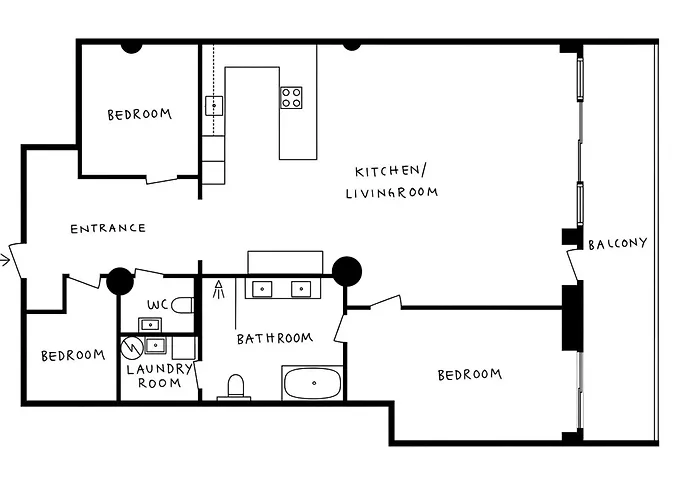 아파트 High End 2br - Balcony - Harbour View